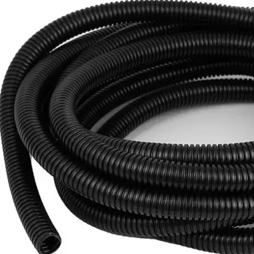 20Mm Flexible Corrugated Conduit Pipe (Hdpe) - Color: Black