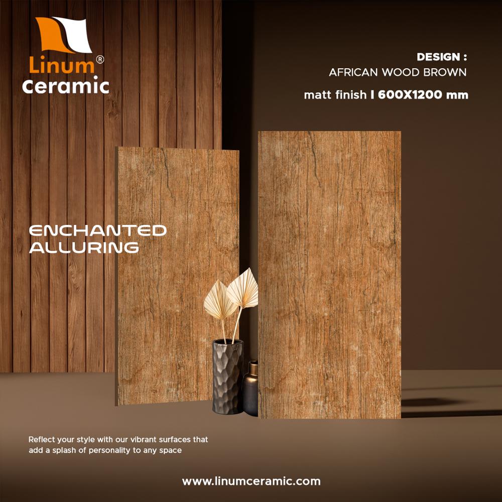 600x1200 Mm Vintage Brown Matt Finish Tile - Feature: Non-slip