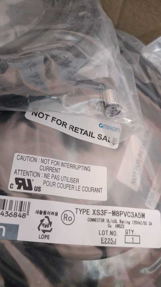 OMRON CONNECTOR CABLE SENSOR, XS3F-M8PVC3A5M