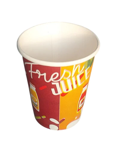 250Ml Printed Paper Juice Glass - Capacity: 250 Milliliter (Ml)