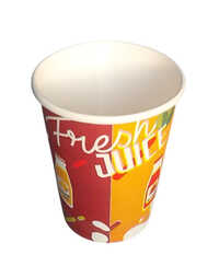250ml Printed Paper Juice Glass - Capacity: 250 Milliliter (ml)