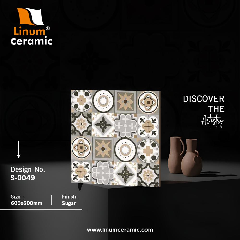 1013 600x600 Mm 3d Series Matt Finish Tile - Feature: Non-slip