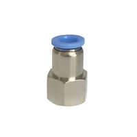 Mild Steel Pneumatic Push Connector - Color: Silver