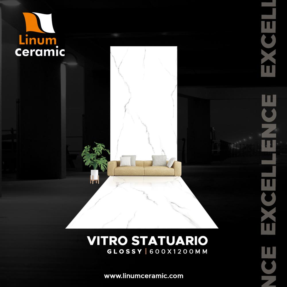 600x1200 Mm Mozero White Matt Finish Tile - Feature: Acid-resistant