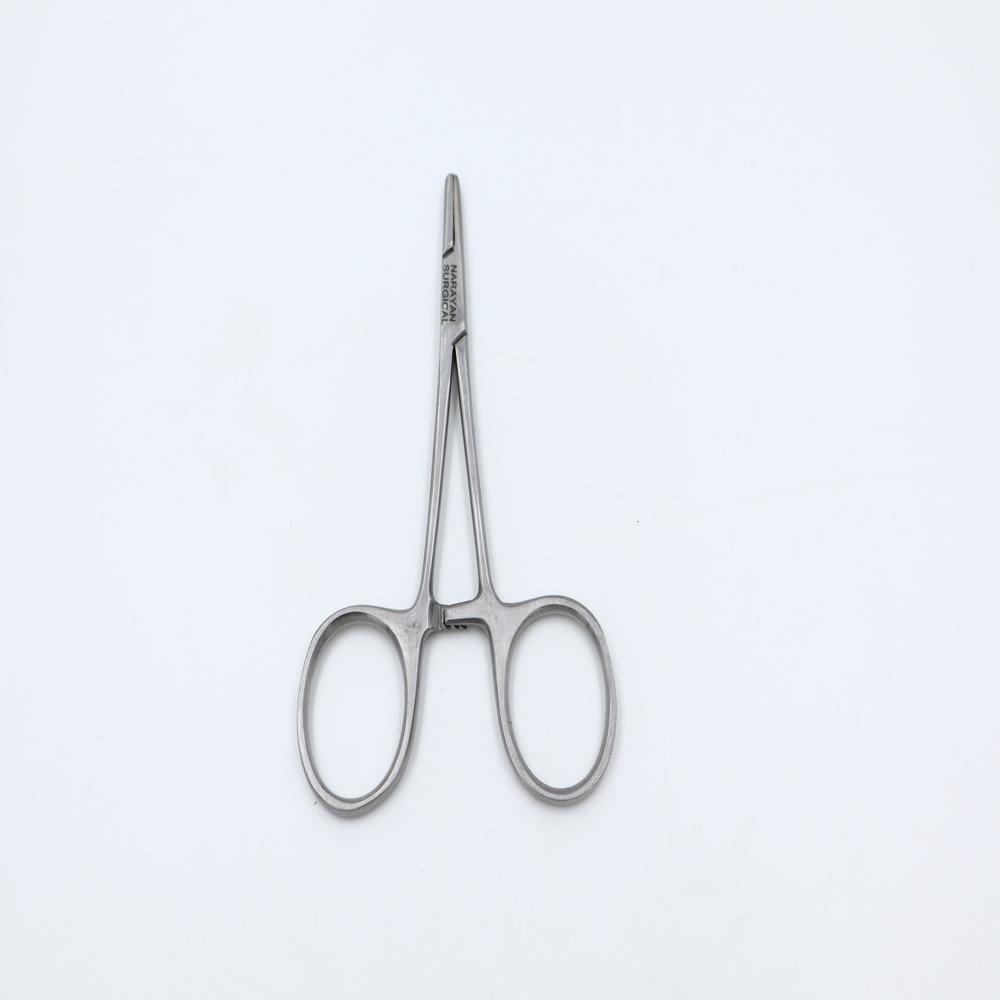 NEEDLE HOLDER 4 INCH - Stainless Steel, 4 Inches, Silver | Serrated Jaws for Secure Needle Grip, Ratcheted Locking Mechanism, Lightweight Design