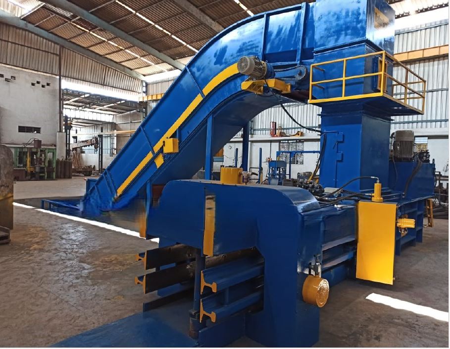 Continuous Auto Tie Scrap Baler Machine For Carrugated Scrap