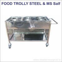 Food Trolly Steel & Ms Salf - Color: Silver
