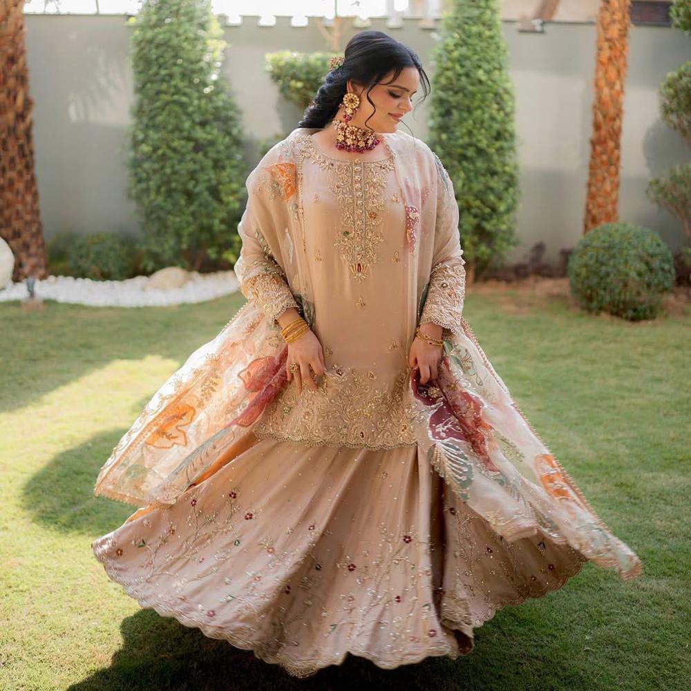 Exclusive Designer Suit With Lahenga Pair