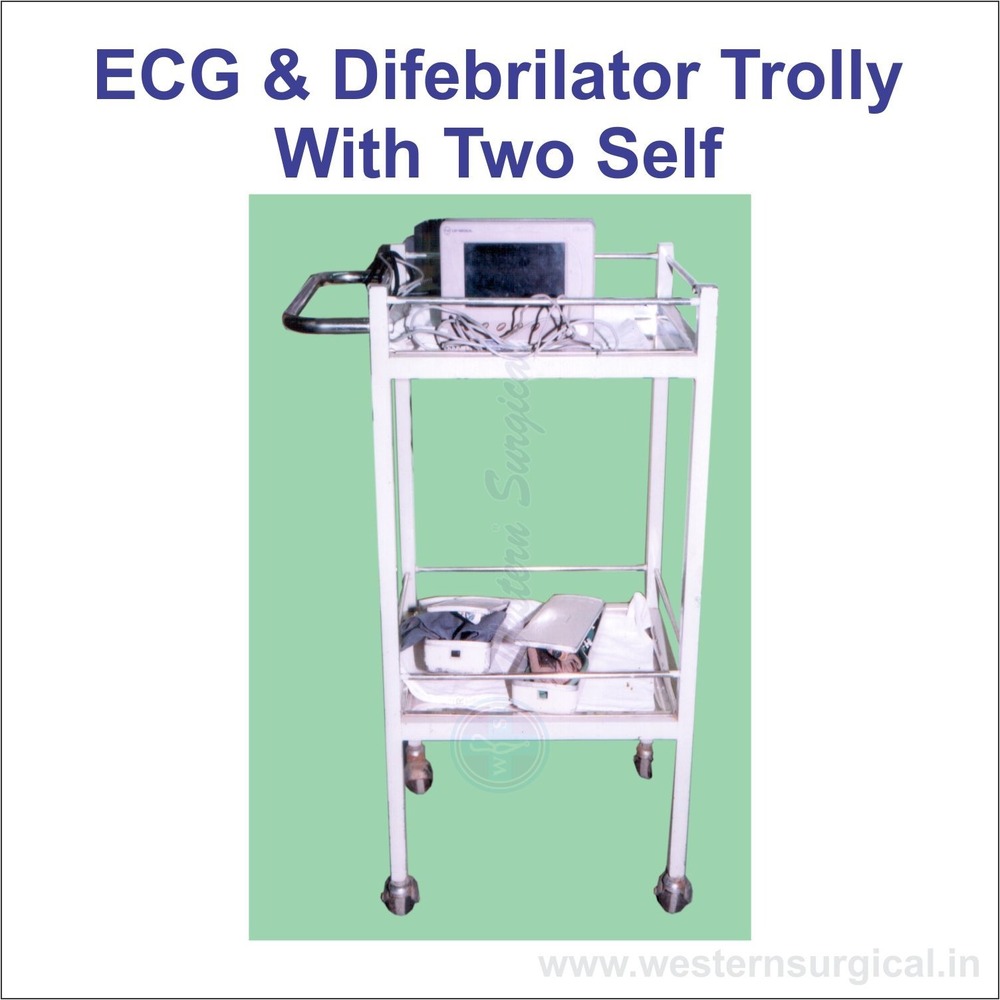 Ecg And Defibrillator Trolley With Two Self - Feature: Eco-Friendly