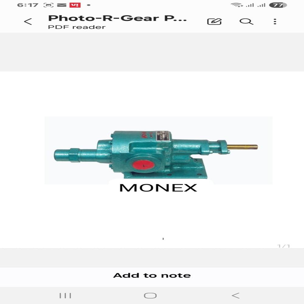 Rotary Gear Pump - Color: Green