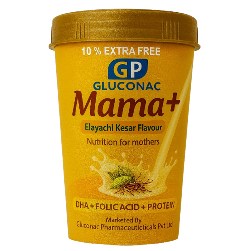 Gluconac Mama+Elayachi Kesar Flovour Protein Powder - Origin: India