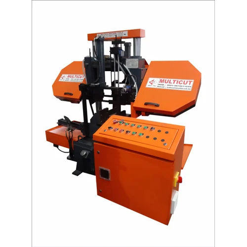 Bdc 300 M Semi Automatic Horizontal Double Column Band Saw Machine - Color: Orange