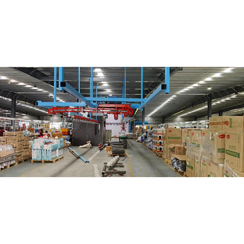 Fan Testing Overhead Conveyor System - Color: Multicolor Paint Coated