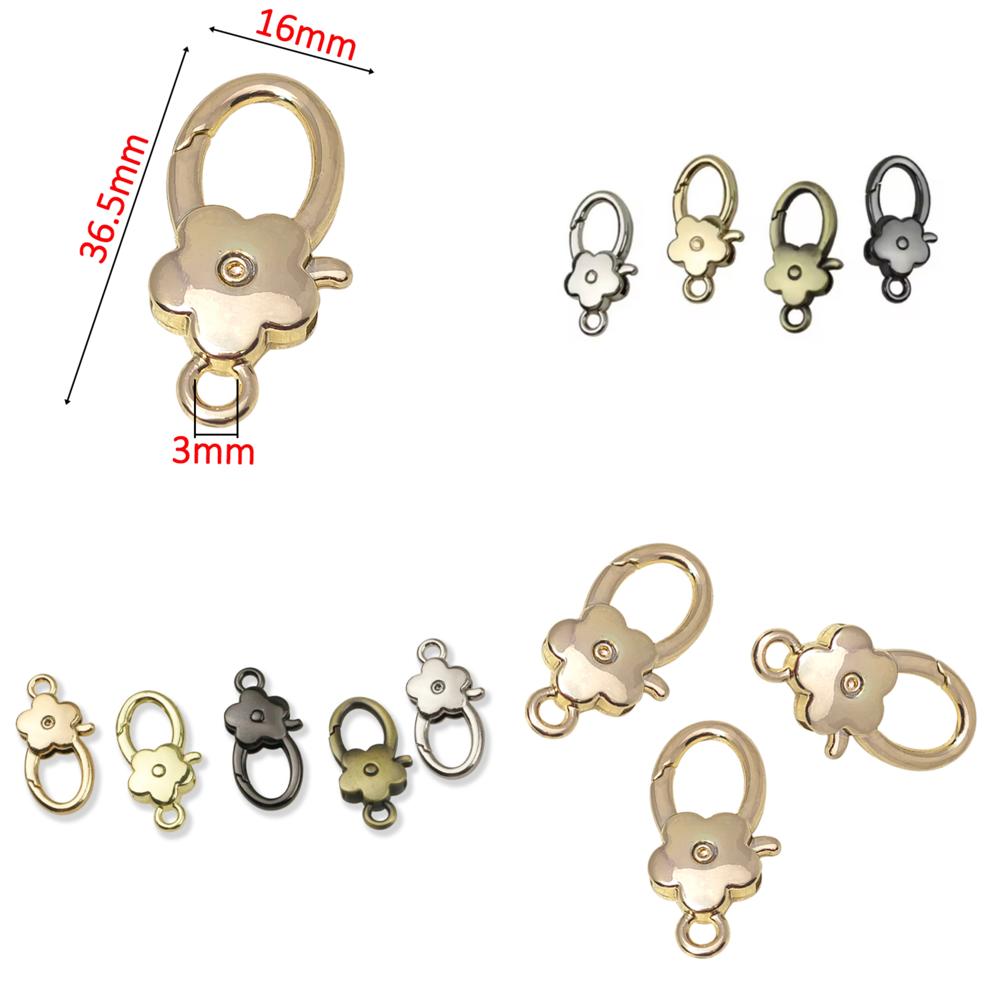 Flower Shape Keychain Swivel Lobster Clasp Keyring Bag Hardware Accessories Bag Snap Hook For Diy Making Handbag Spring Keychain - Hardness: Yes