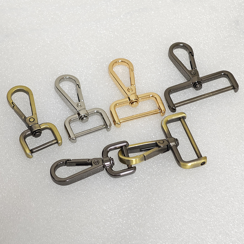 Zinc Alloy Swivel Snap Hook Clasp Buckle With Screw Connector Tassel End Cap - Material: Metal