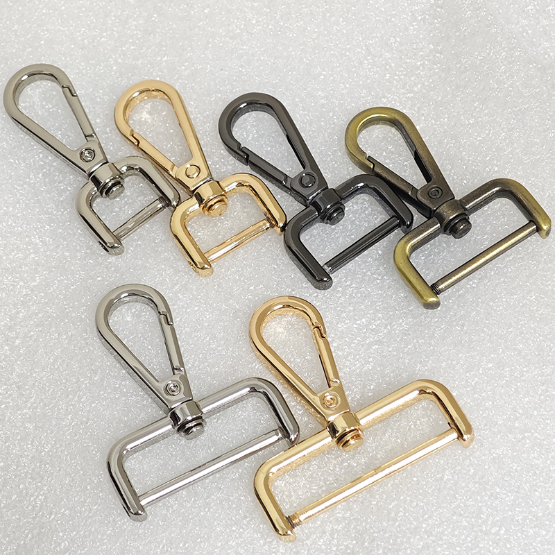 Zinc Alloy Swivel Snap Hook Clasp Buckle With Screw Connector Tassel End Cap - Material: Metal