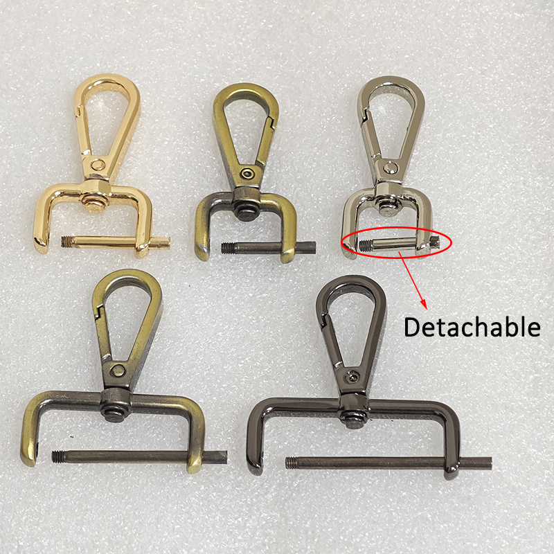 Zinc Alloy Swivel Snap Hook Clasp Buckle with Screw Connector Tassel End Cap