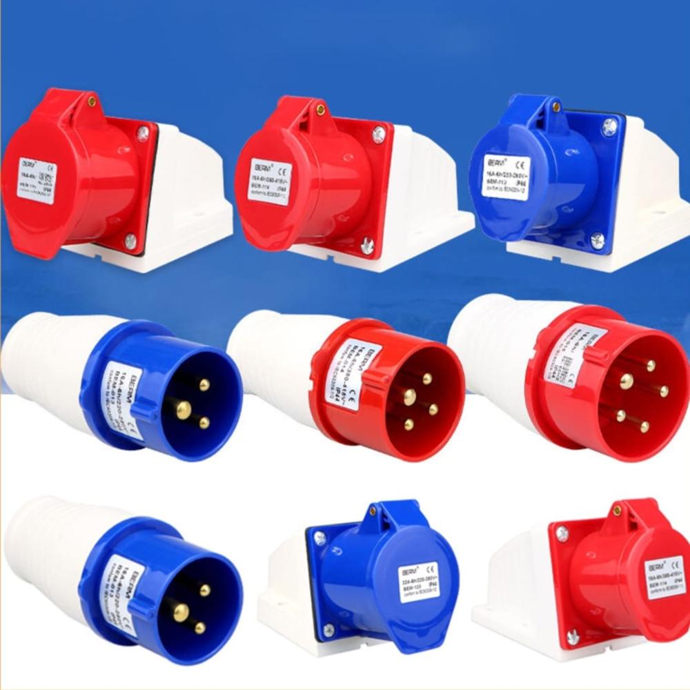 industrial plug and socket 3 phase