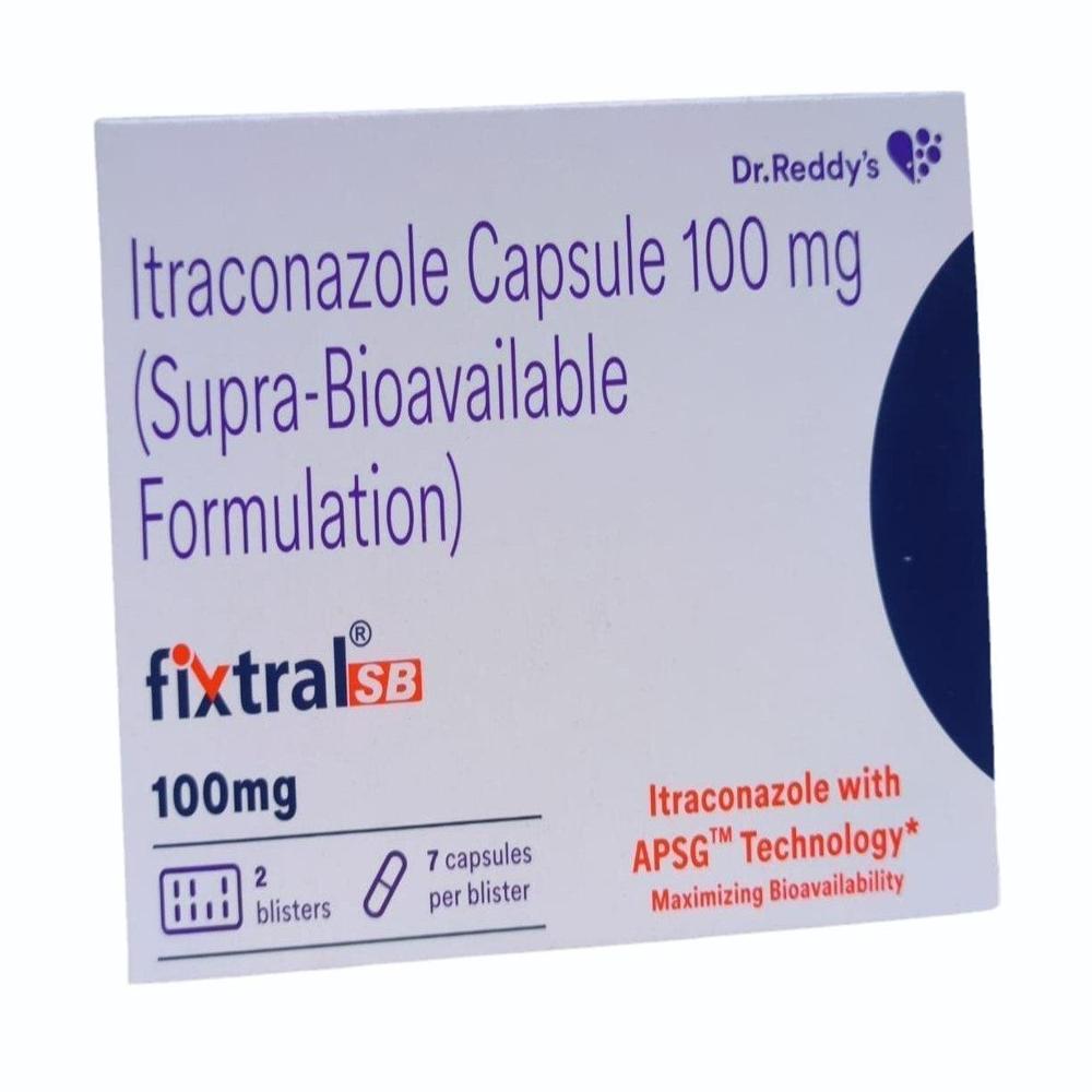 Fixtral SB Itraconazole 100mg Capsule - 130mg Capsules, Dosage as per Prescription | Antifungal for Treating Fungal Infections in Adults