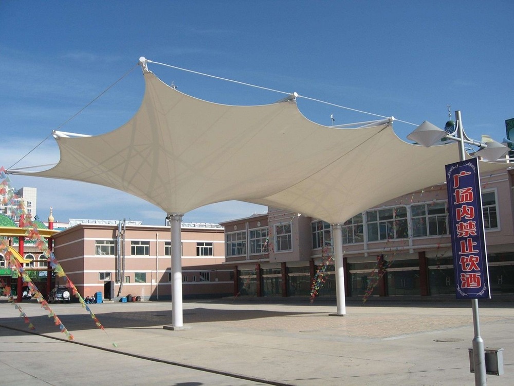 Modular Tensile Structure - Aluminum Sheets & Pvc Panels, 50mm-100mm Wall Thickness, White Color, 10-25 Year Life Span