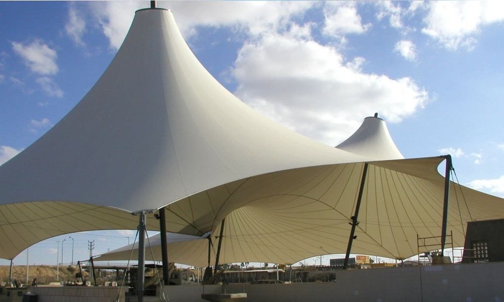 Modular Tensile Structure - Aluminum Sheets & Pvc Panels, 50mm-100mm Wall Thickness, White Color, 10-25 Year Life Span