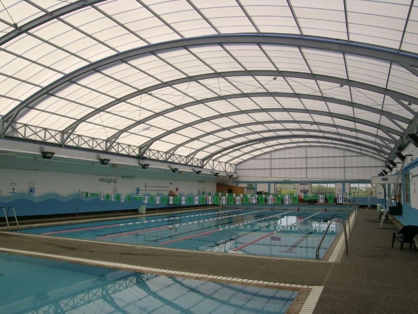 Swimming Pool Tensile Structure - Color: White