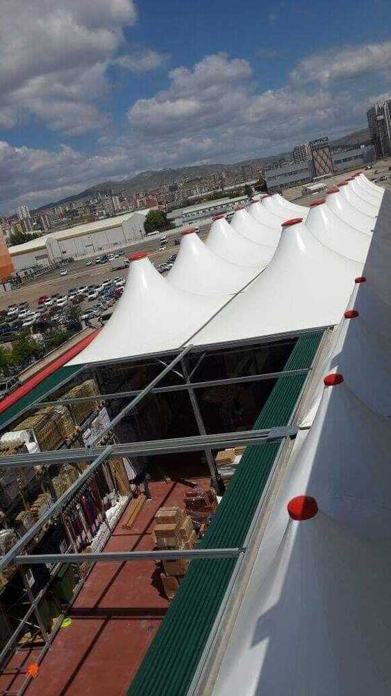 Tensile Roofing Structure - Color: White