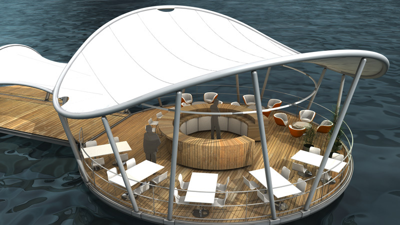 Tensile Roofing Structure - Color: White