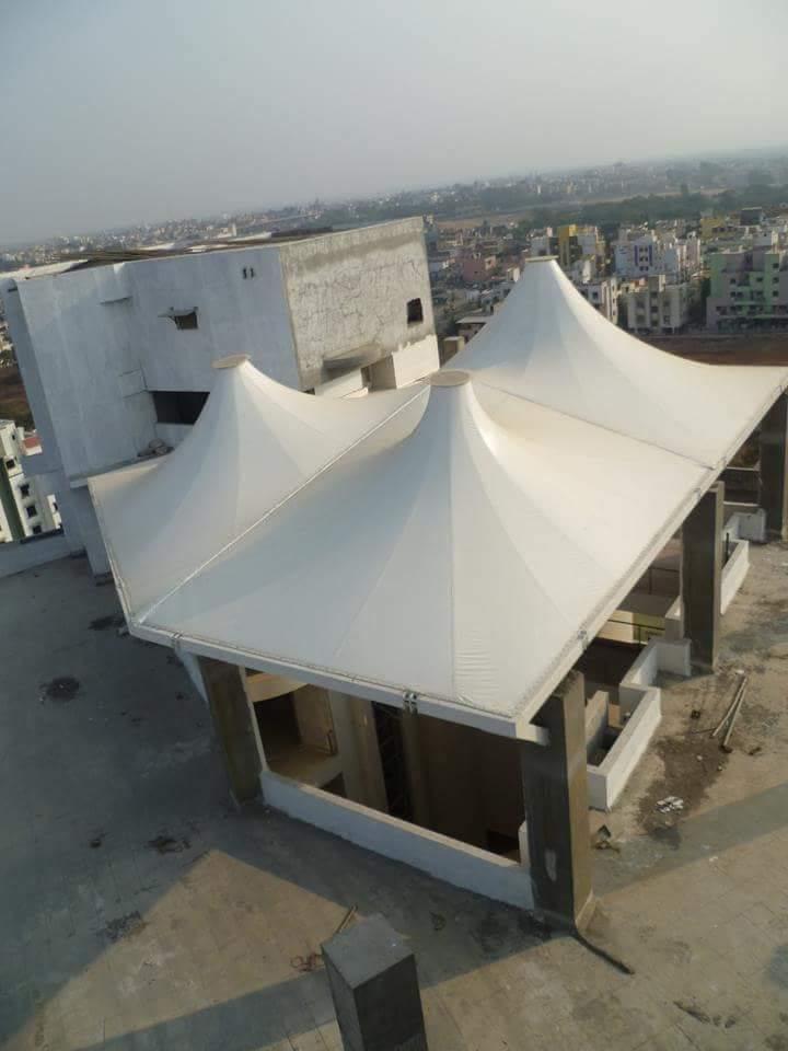 Modular Gazebo Tensile Structure - Color: White