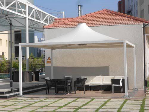 Modular Gazebo Tensile Structure - Color: White