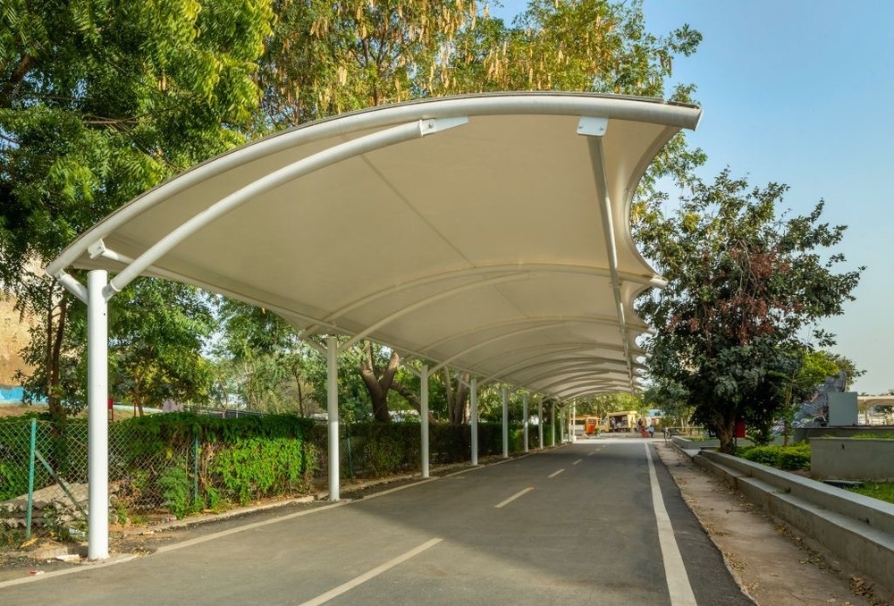 Walkway Tensile Covering Straucture