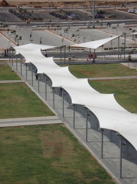 Walkway Tensile Covering Straucture