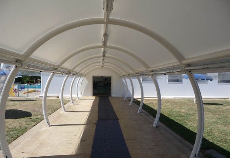 Walkway Tensile Covering Straucture