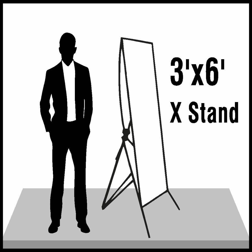 Banner Stand X Model - Dimension (L*w*h): 3x1x1 Foot (Ft)