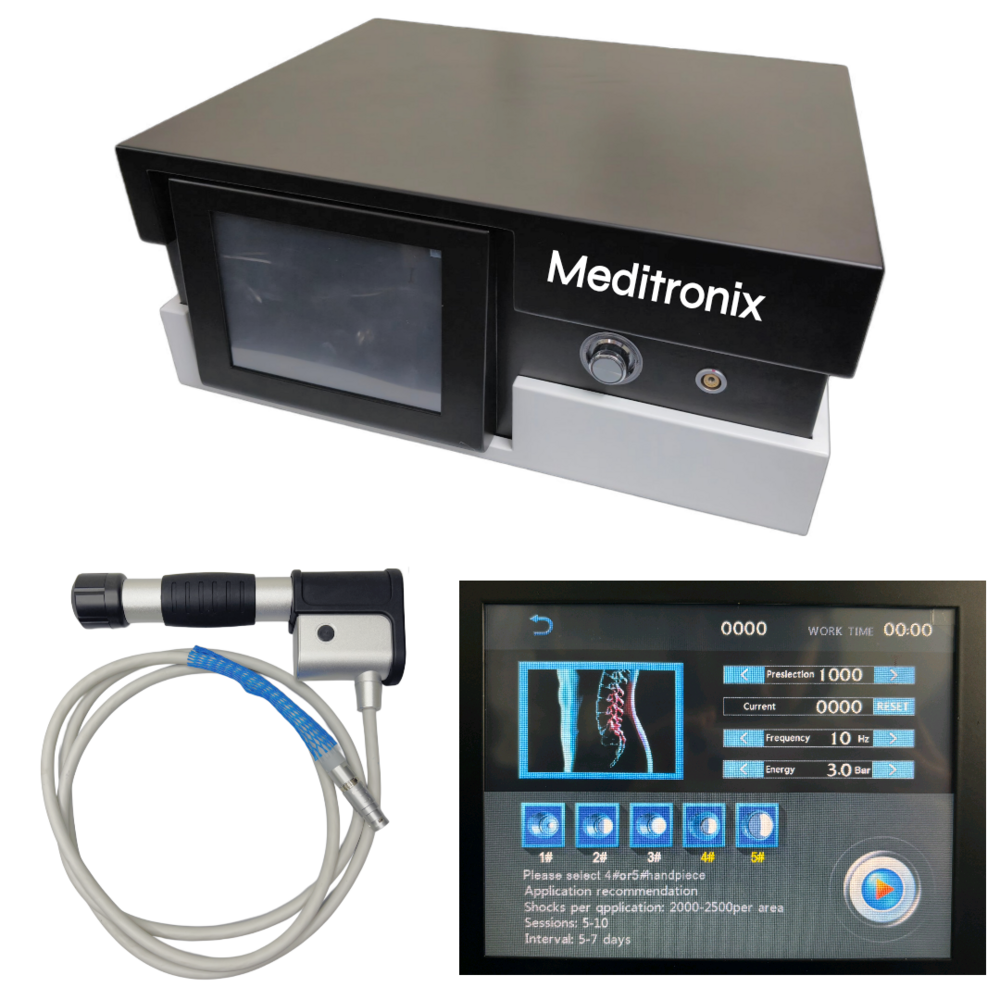 Pneumatic Radial Shockwave Therapy Device 7 Heads, 10 Modes