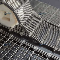 Eyeflex Conveyor Belt - Stainless Steel, Standard Size, Silver Color | Polished Surface Finish, Suitable For Industrial Applications