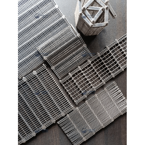 Eyelink Belt - Stainless Steel, Standard Size, Polished Silver Finish | Flat Belt Conveyor for Robust Industrial Applications