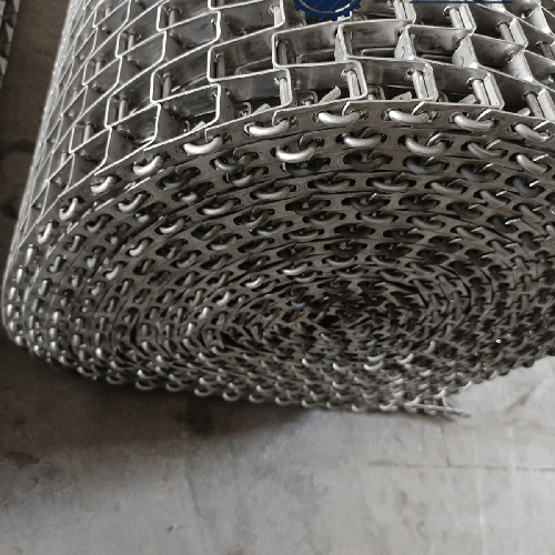 Honeycomb Metal Conveyor Belt - Color: Silver