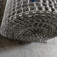Honeycomb Metal Conveyor Belt - Stainless Steel, Standard Size, Polished Silver Finish | Durable, Manual Power Source, Ideal For Heavy-duty Industrial Use