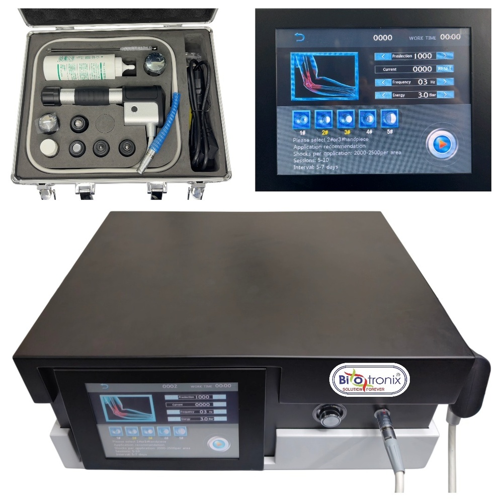 7-Head Air Compression ESWT -10 Treatment Modes, 1-22 Hz