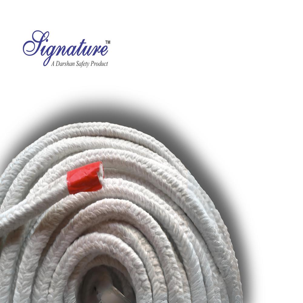 Ceramic Fiber Braided Rope - Customizable Lengths And Various Diameters, White Color, Flexible And Durable For High-temperature Insulation Up To 1000â°c