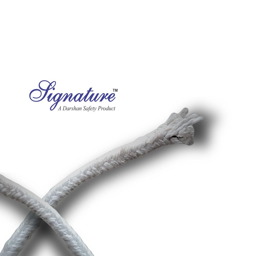 Ceramic Fiber Braided Rope - Customizable Lengths And Various Diameters, White Color, Flexible And Durable For High-temperature Insulation Up To 1000â°c