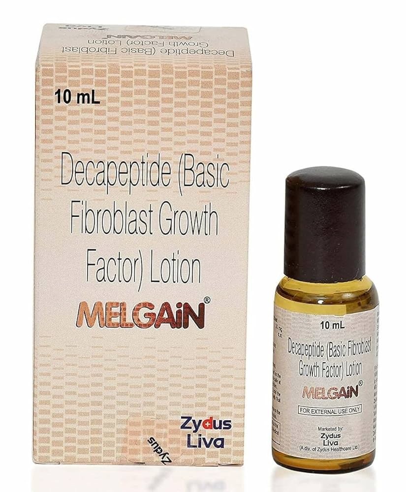Melgain Deca Peptide Lotion (1mg/ml) 10ml - Skin Restoration Formula | Treats Vitiligo, Stimulates Melanin Cell Growth, For Adults