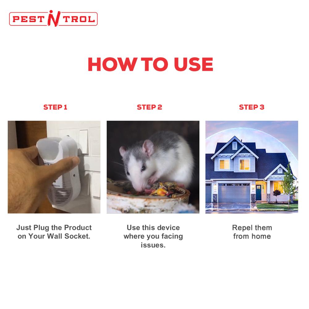 Pest Repeller Device 5 In 1 - Coverage Area: 100 Square Foot (Ft2)