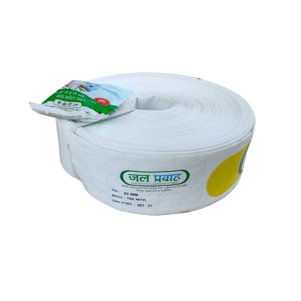 Flat  Hose Pipe / Hdpe / Medium Duty / 50Mm X 100 Meter - Application: Irrigation