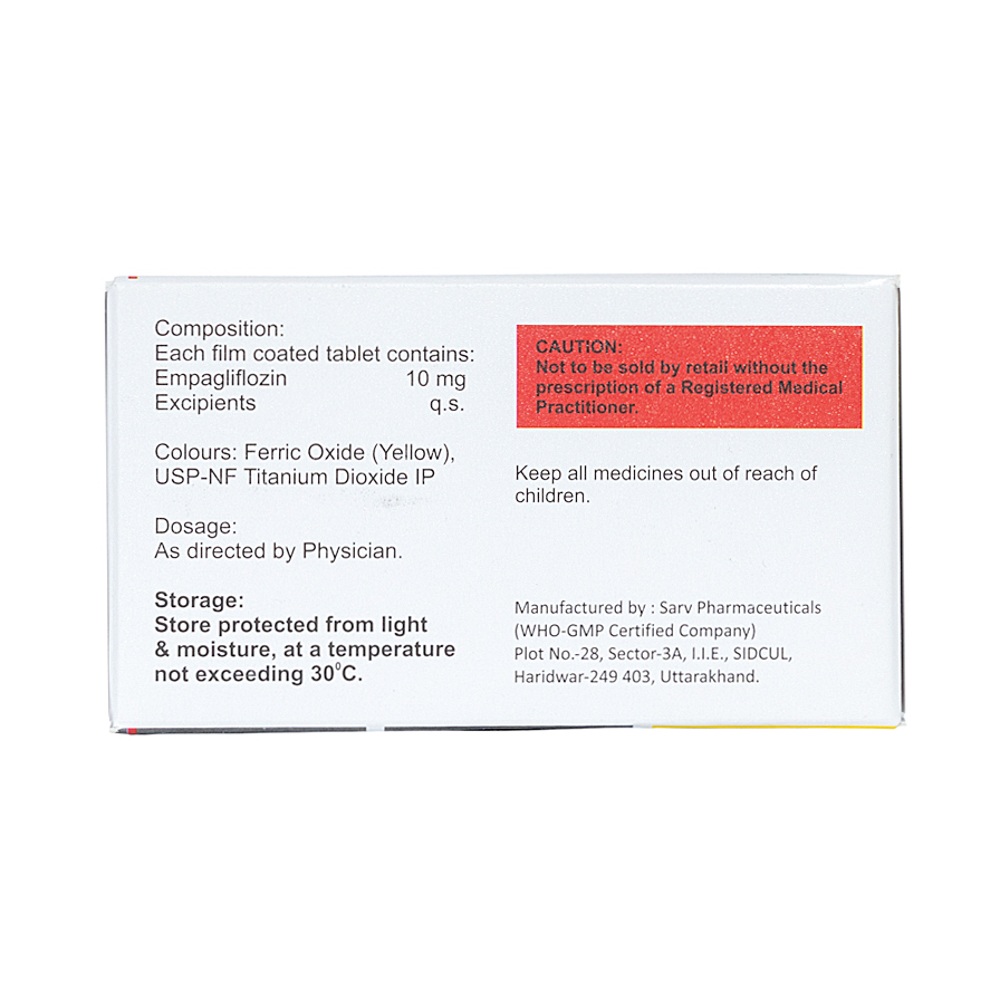 10 Empagliflozin Tables