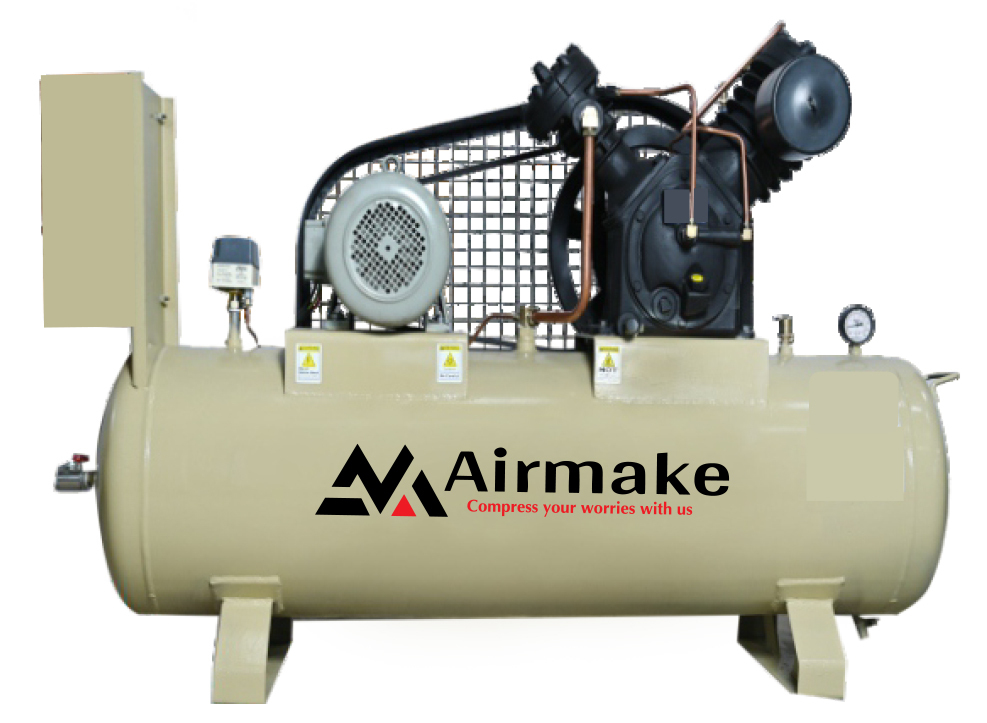 Am-3412 Two Stage Air Compressor - Material: Mild Steel