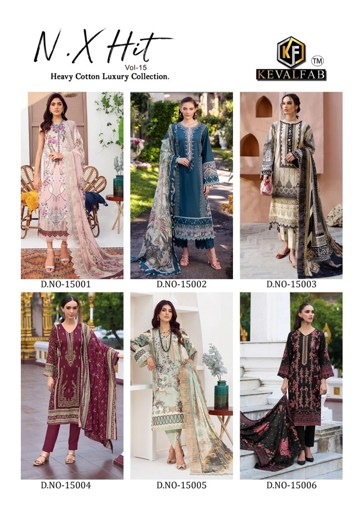 Keval Nx Hit Vol-15  Karachi Dress Material