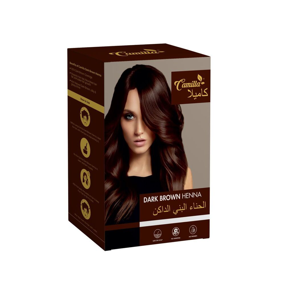 Camilla Dark Brown Henna Hair Color - Features: 100% Safe & Natural