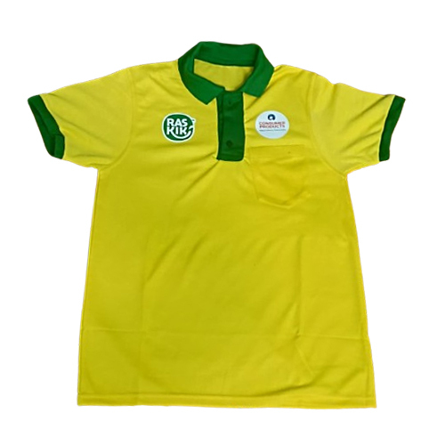 Customized Branded T-Shirt - Color: Yellow & Green